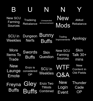 TFD 13.01.2026 Bingo Card