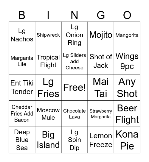 ALOHA BINGO! Bingo Card
