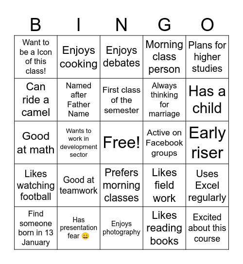 BINGO 251 A - Art of Living Bingo Card