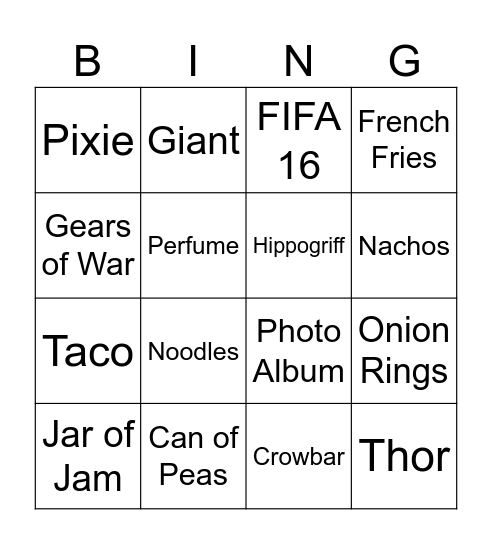 Infinite Craft Bingo Card