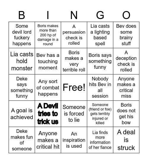 Chains of Asmodeus Boris Bingo Card