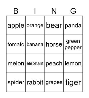 What's This? Bingo Card