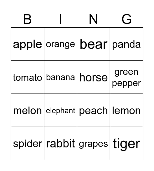 What's This? Bingo Card