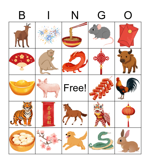 HAPPY NEW YEAR Bingo Card