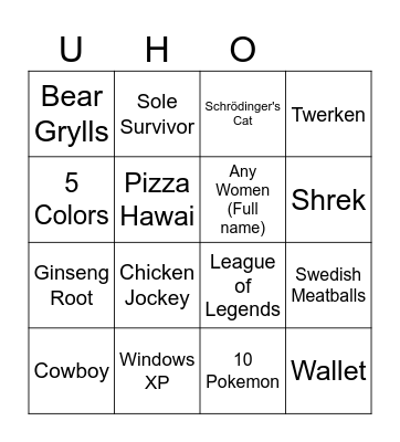 Infinite Craft Lockout Bingo Card