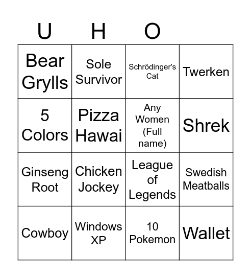 Infinite Craft Lockout Bingo Card