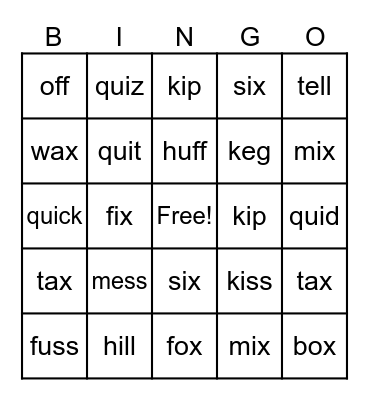 Step 1.1 L37-39 Bingo Card