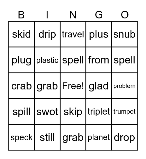 Step 1.4 L 65-67 Bingo Card