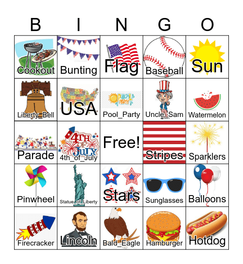 Read, White, and Blue-Celebrating 250 Chapters of America Bingo Card