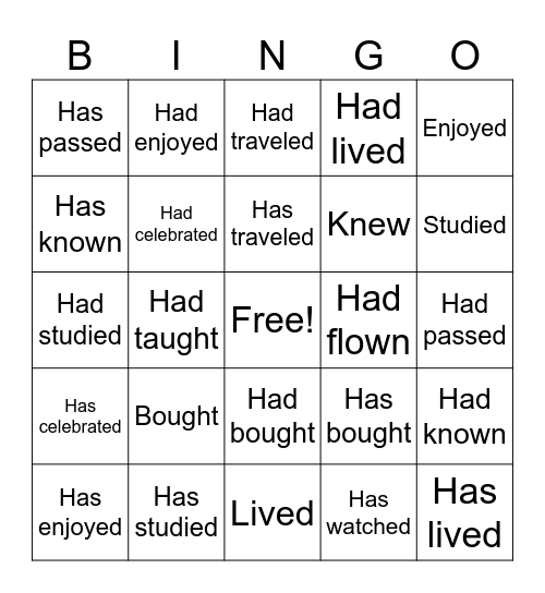 ela Bingo Card