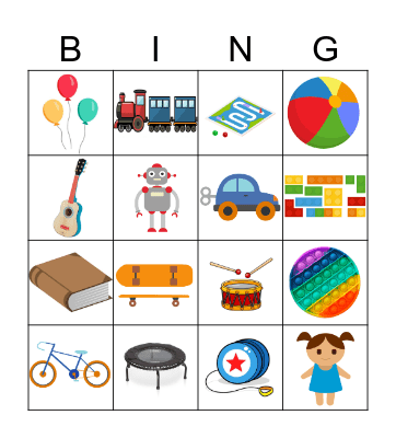 Toys Bingo Card