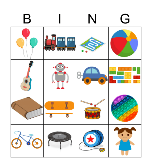 Toys Bingo Card