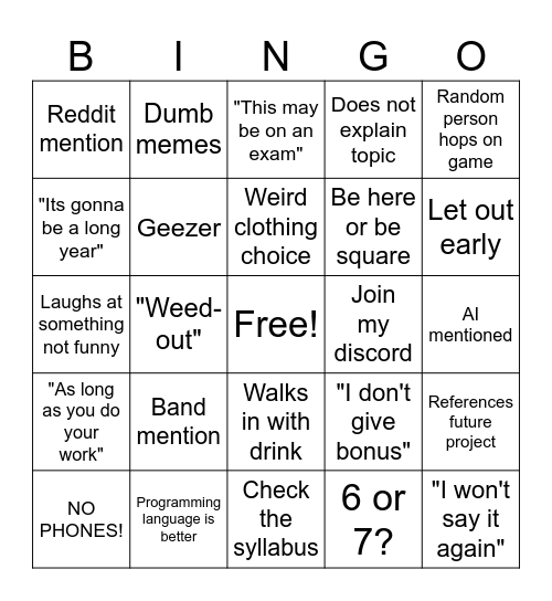 Lora Streeter Bingo Card