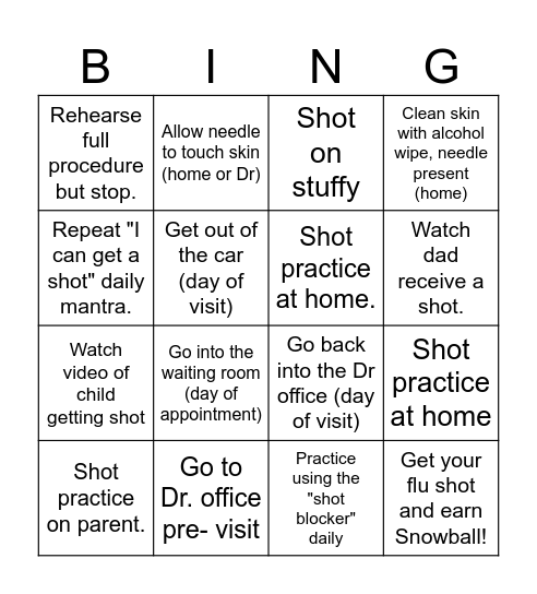 You can be shared and do it anyway! Bingo Card
