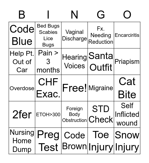 ED BINGO Card