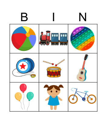 Toys Bingo Card