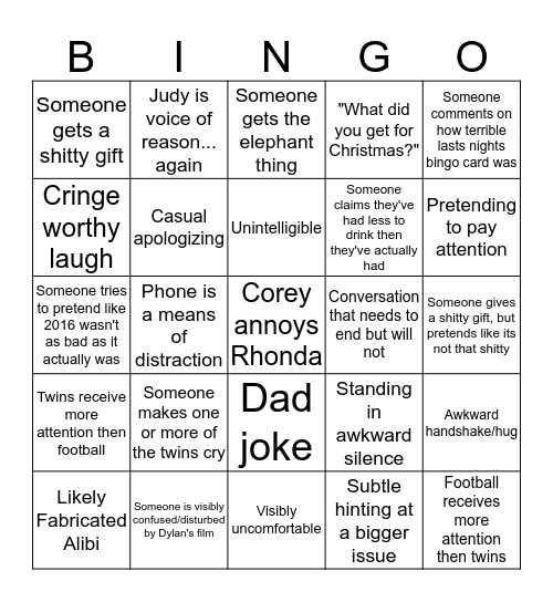 X-mas Bingo Card