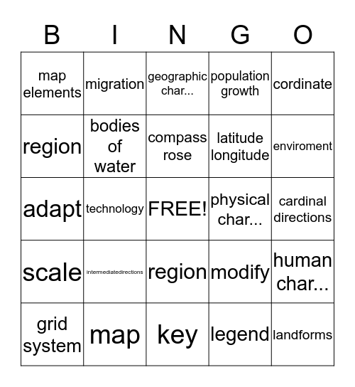 zach's bingo Card