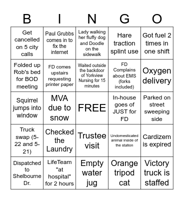 Station 5-2 Bingo Card