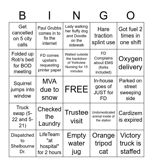 Station 5-2 Bingo Card