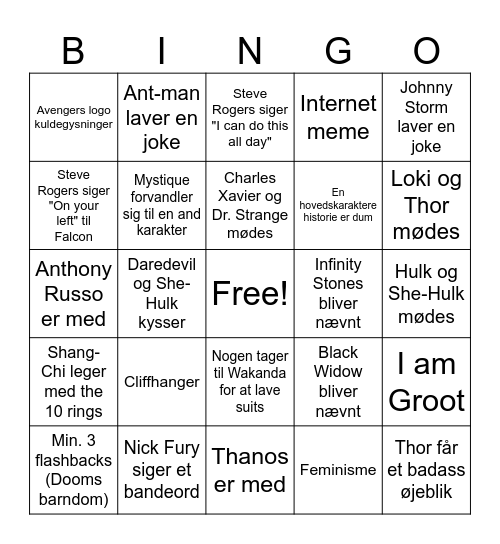 Ruben's Bingo Card Bingo Card