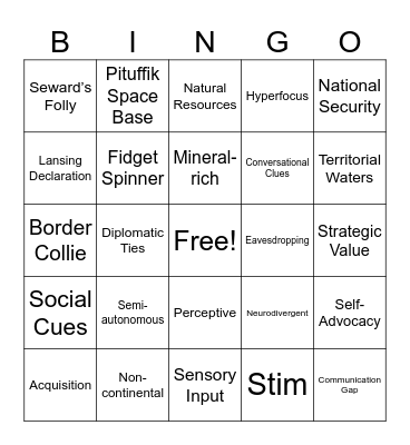 CNN 10 1/13/26 Bingo Card