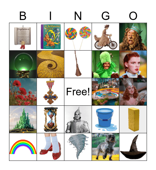 Wizard of Oz  (K-2) Bingo Card