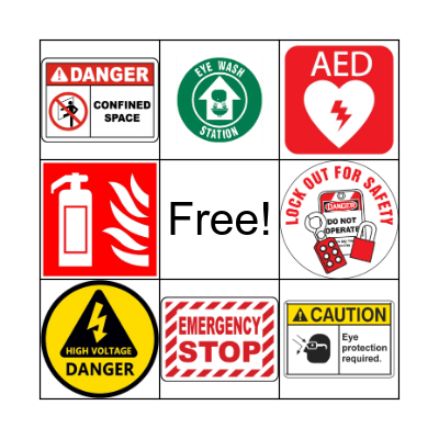 Safety Bingo Card
