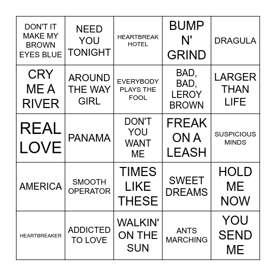 JANUARY Bingo Card