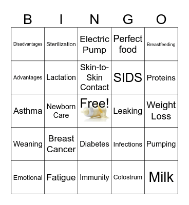Babys Gotta Eat  Bingo Card