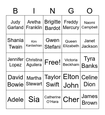 Divas Bingo Card