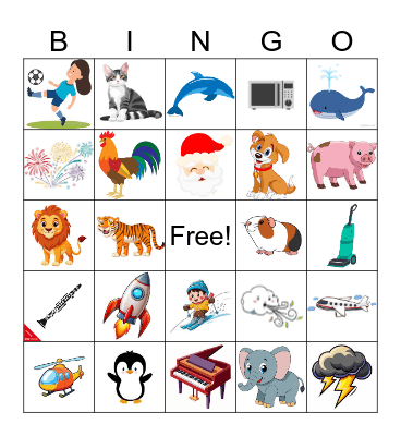 What's That Sound Bingo Card