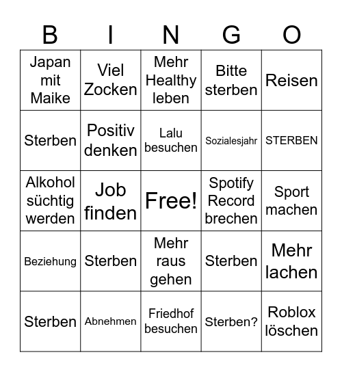 2026 Bingo Card