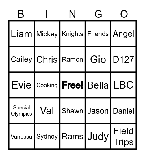 LBC Bingo Card