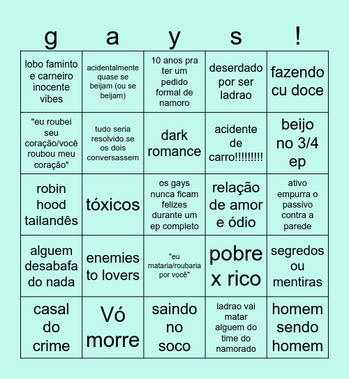 Jack & Joker (oq eu acho q vai ter) Bingo Card