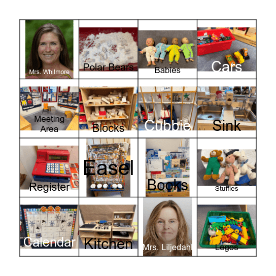 Mrs. Whitmore & Mrs. Liljedahl Bingo Card