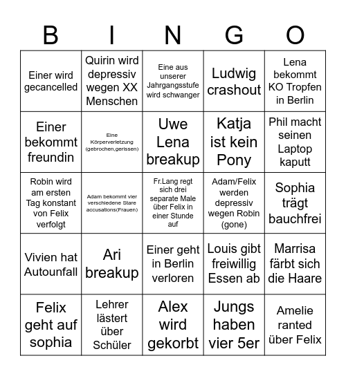 Bingo 2026 Bingo Card