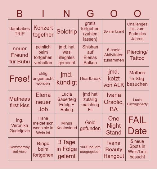 DAMBABES 2026 Bingo Card