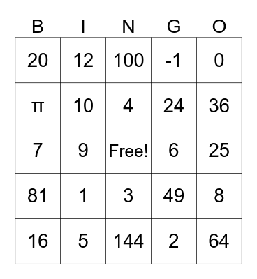 MHS January Meeting! Bingo Card