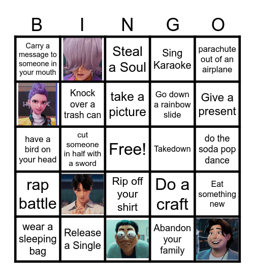 KPDH Bingo Card