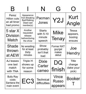 TNAMC Bingo Card