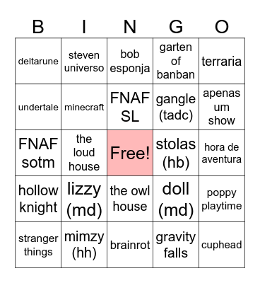 pony town pica dms Bingo Card