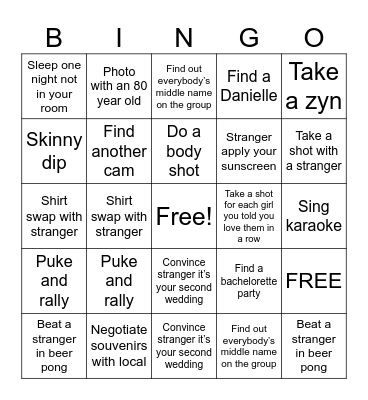 Burr Bachelor Bingo Card
