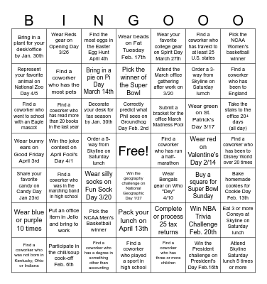 B&A "OFFICE" Bingo 2026 Bingo Card