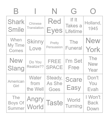 2/16/2026 Bingo Card