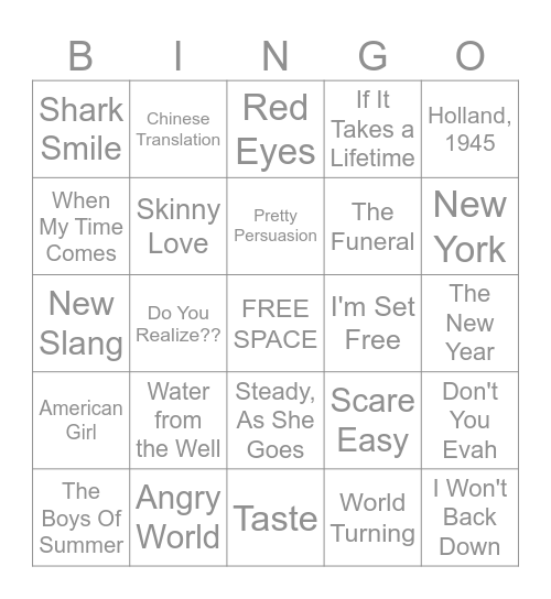 2/16/2026 Bingo Card