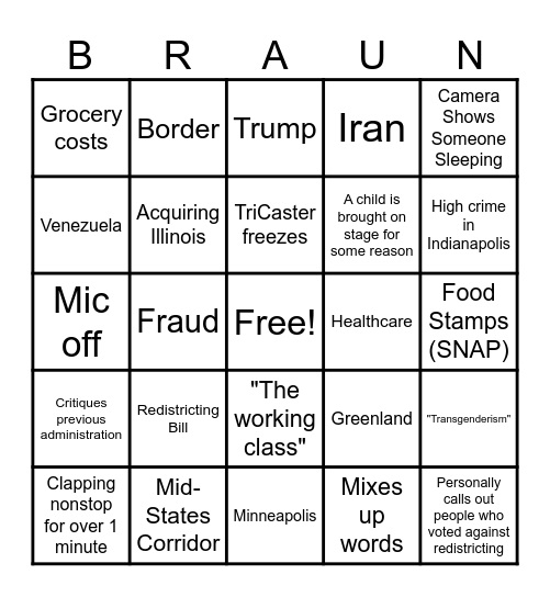 Muhke Bruhn Bingo Card