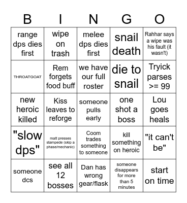 ToT Bingo Card
