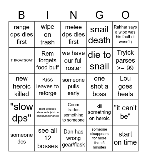 ToT Bingo Card