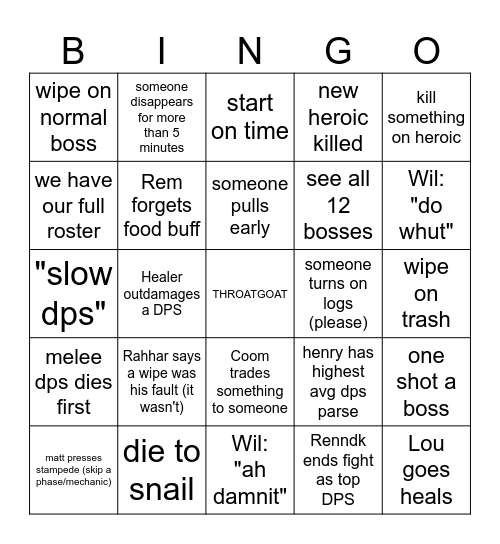 ToT Bingo Card